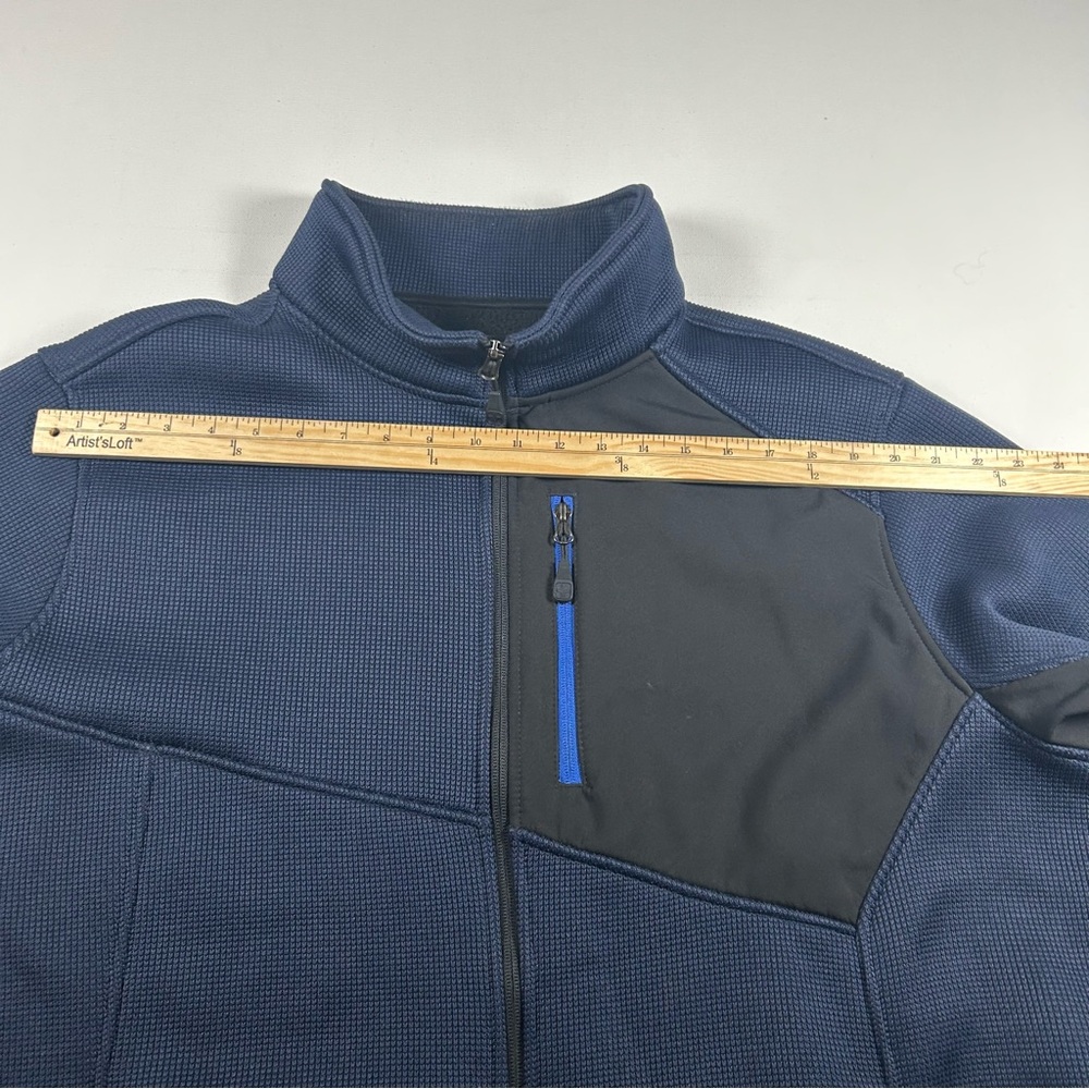 Swiss Tech Mens Softshell Jacket 2xl Blue Zipped Pockets Fleece Lining - Picture 6 of 9